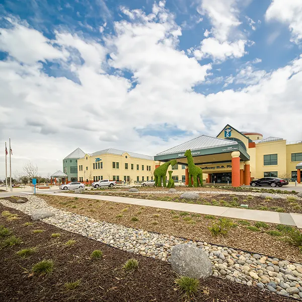 The Valley Children's main hospital site from the main entrance